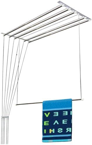 Dry Well Life Ceiling Cloth Dryer for Balcony (Feet X 6 Pipes) Pulley ...