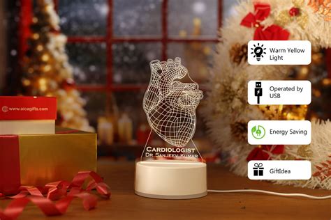 Personalized CARDIOLOGIST DOCTOR LED Table Lamp – Aica Gifts