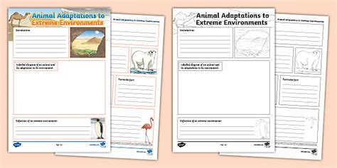 Animal Adaptations to Extreme Environments Non-Chronological Report ...