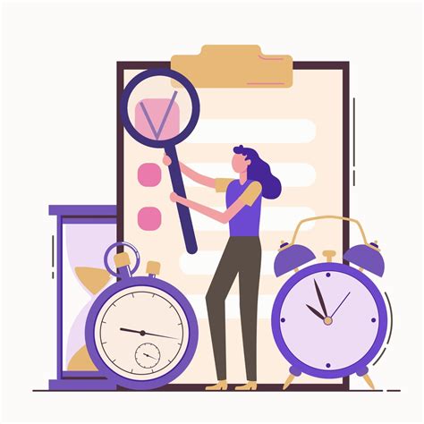 Self discipline flat concept illustration with time mana 3030533 Vector ...