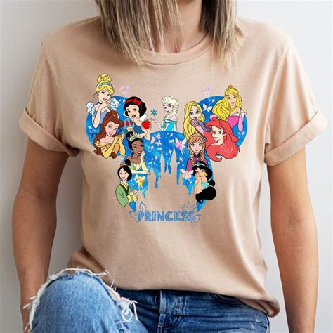Disney Castle With Disney Princesses Shirt Disney Princesses - Etsy