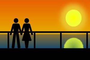 male sunset poster of love Fine Art Print - Animation & Cartoons ...