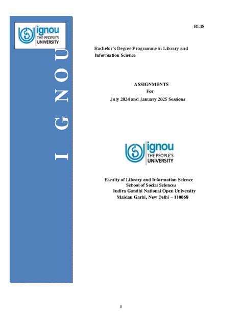 BLIS Assignments Overview for July 2024 & January 2025 Sessions - Studocu