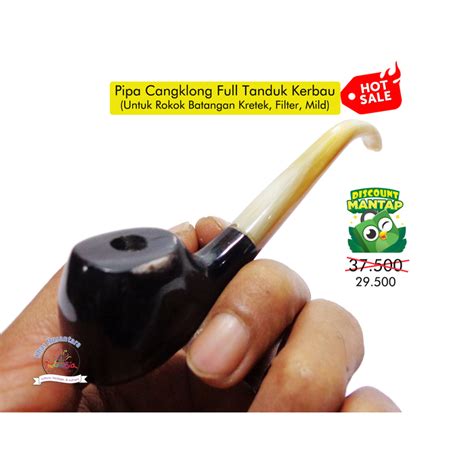 Jual Pipa Rokok Bentuk Cangklong Full Tulang Tanduk Kerbau - Kab ...