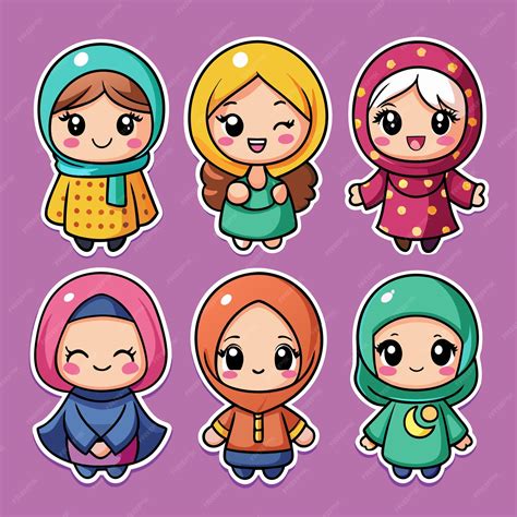 Premium Vector | Cute chibi stickers
