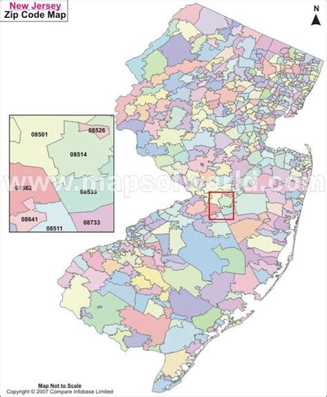 Image result for NJ Area Code Map