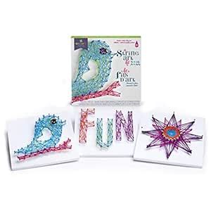 Craft-tastic – String Art Kit – Craft Kit Makes 3 Large String Art ...