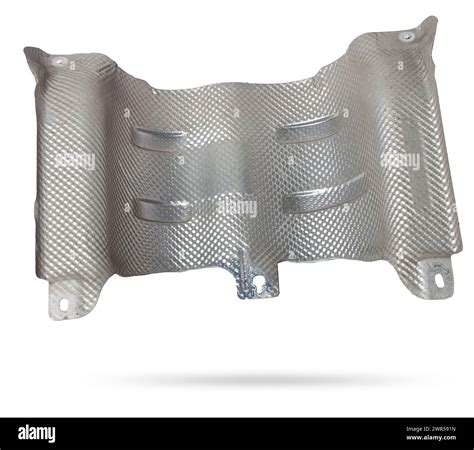 Heat shield made of aluminum to protect vehicle body parts from hot exhaust. Car spare parts ...