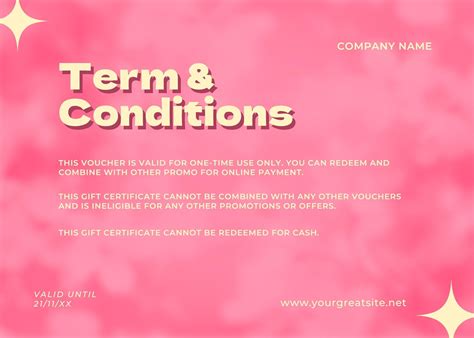 Pink Pop Bridal Shower Gift Certificate 45807237 Template