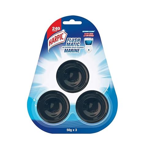 Harpic Flushmatic In-Cistern Toilet Cleaner Blocks, Aquamarine - 3U*50g ...