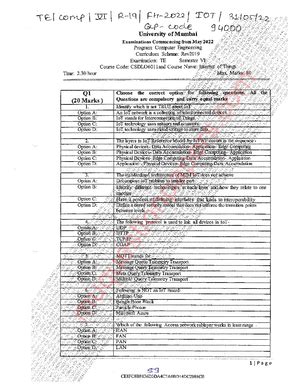 IOT module 4 - It's My handwritten notes and useful for the quick ...