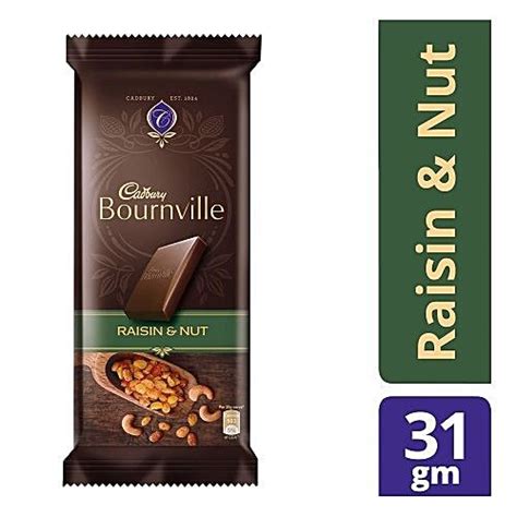 Buy Cadbury Bournville Raisin Nut 31 Gm Online at the Best Price of Rs ...