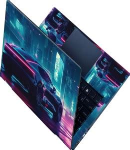 SCOTLON All Panel_Neon city futuristic car_Premium Laptop Skin Vinyl ...