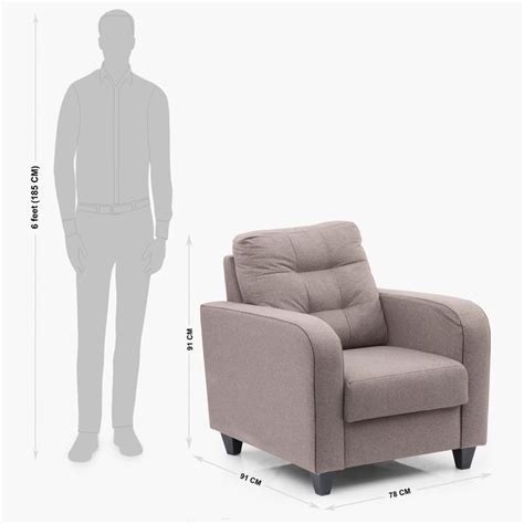 Buy Montoya Serene Fabric 1-Seater Sofa - Grey from Home Centre at just ...