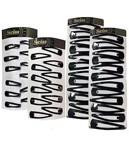 Swiss Hair Accessories Tic Tac Hair Clip |3 cm Pack of 12 | 4 cm Pack ...