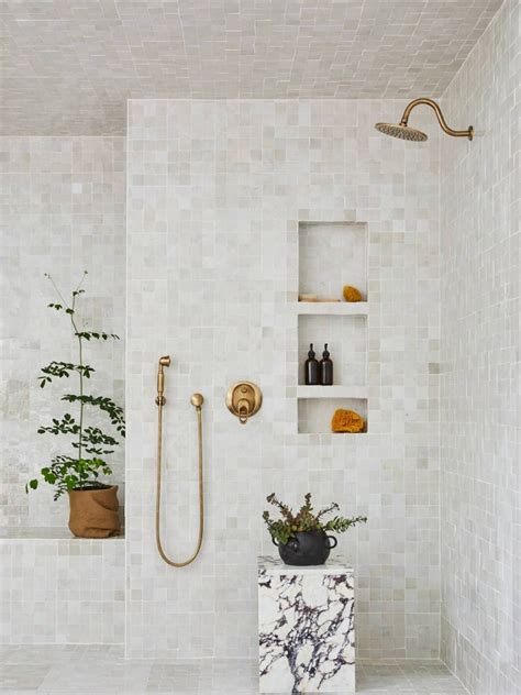 zellige tiles | moroccan | weathered white 2" square | clé | Bathroom ...