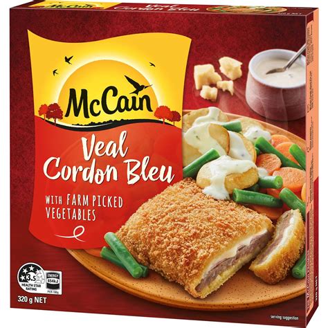 Mccain Dinner Veal Cordon Bleu Frozen Meal 320g | Woolworths