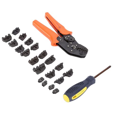 Crimping Tool Kit, Quick Exchange 26-16AWG Terminal Crimp Pliers ...