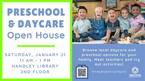 Preschool & Daycare Open House | Handley Regional Library System