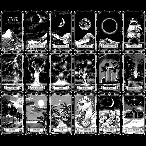 17 songs of La Poem 타로카드 스타일 일러스트 by 원상은 포트폴리오 - 노트폴리오