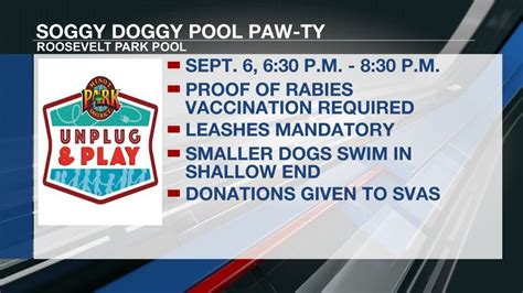 Roosevelt Park Pool goes to the dogs for a good cause
