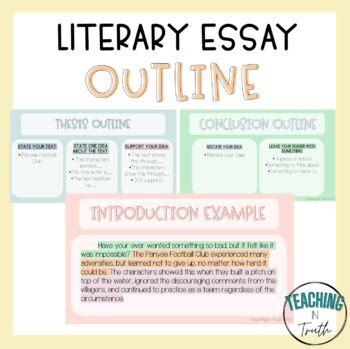 Image result for Literary Research Paper Outline Example