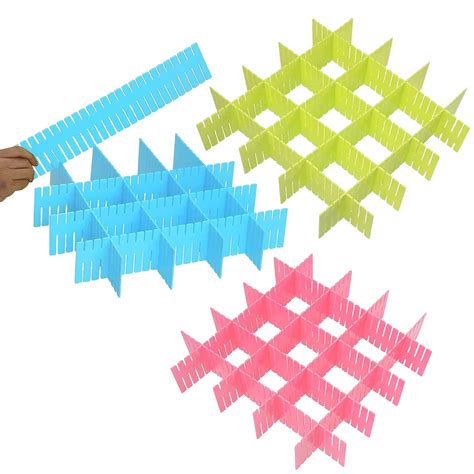 Kuber Industries Drawer Divider|Plastic Adjustable Drawer Organizer ...