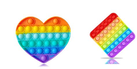 Buy Vasavi pack of 2 Pop it toys kids , rainbow pop it fidget toys ...