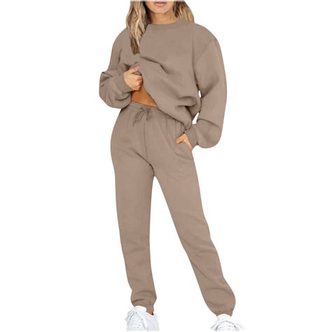 Aofany Jogging Suits For Womens 2 Piece Long Sleeve Sweat Suit Solid ...