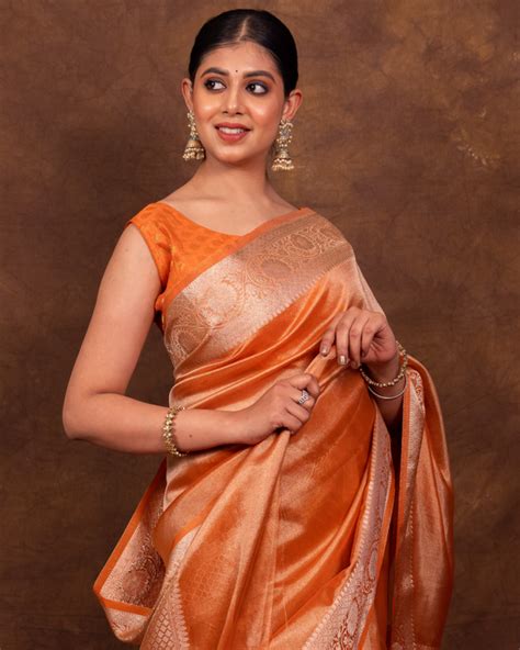 Banarasi Tissue Sarees | Most Elegant & Beautiful Tissue Sarees – Hanfi ...