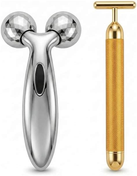 SUNSHE 3D Roller Face Massager And T-Shape Beauty Bar Facial Lifting ...