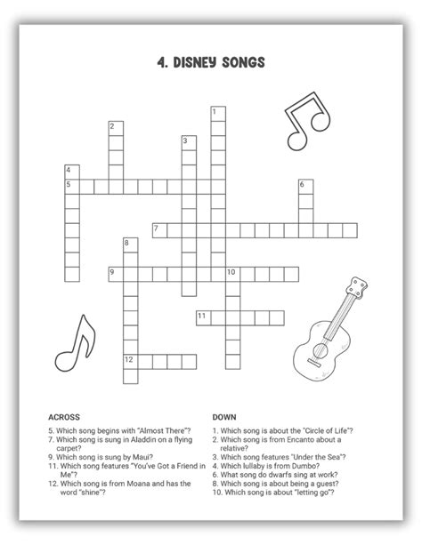 Disney Crossword Puzzles Printable - Free, Fun & Educational