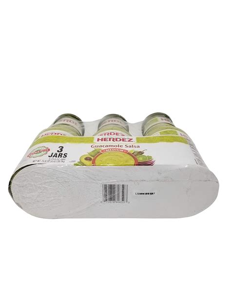 Herdez Guacamole Salsa – Mediano – 3 tarros netos 442 libras – Yaxa ...