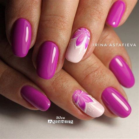 Маникюр - дизайн ногтей | Floral nails, Pink nails, Pink nail art