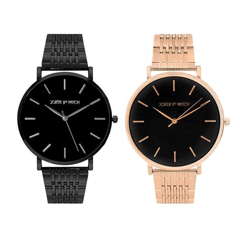 Joker & Witch Stainless Steel Joker And Witch Lu & Will Couple Analogue ...