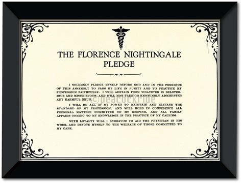 The Florence Nightingale Pledge I Doctor l Wall Poster / Frame ...