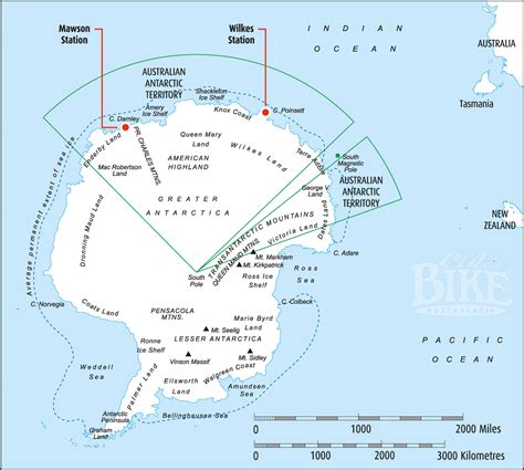 Antarctic-Map - Old Bike Australasia