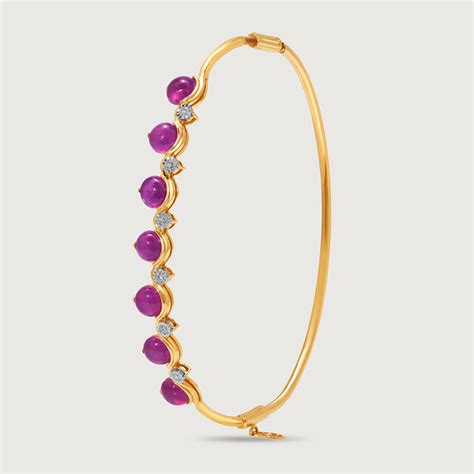 Toast to Temptation 14KT Ruby and Diamond Bangle