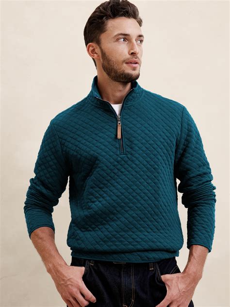 Mens Quarter Zip Jumper | Gap