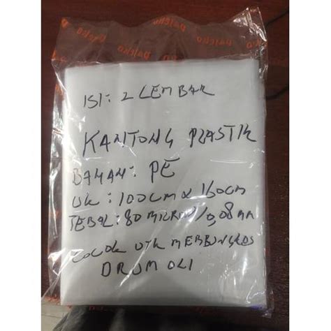 Jual Kantong Plastik PE Pembungkus Drum Oli 100 x 160 Tebal 80 Micron ...