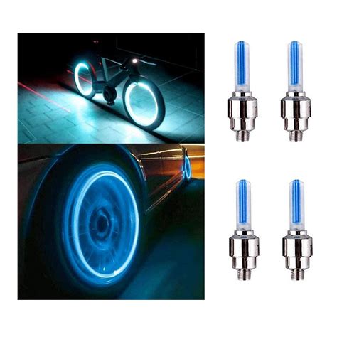 UROPBike/Bicycle Tyre Led Light Rim Valve Cap Flashing with Motion ...