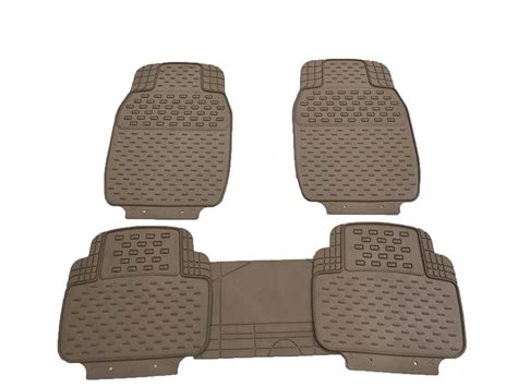 Universal Rubber Floor Matts Beige Color : Amazon.in: Car & Motorbike