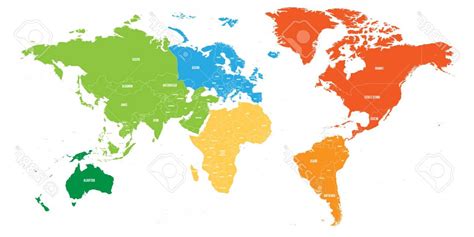 Vector Map of World Continents 的图像结果
