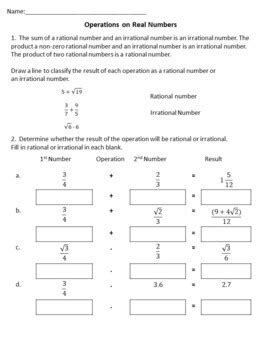 Operations On Real Number Lesson 的图像结果
