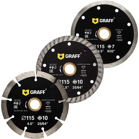 3 PCS 4 1/2 Inch Diamond Blade for Angle Grinder — Diamond Cutting ...