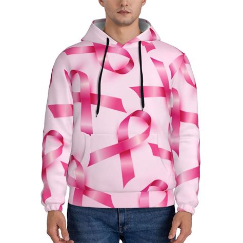 Daiia Breast Cancer Ribbons Awareness for Men's Fashion Hoodies ...