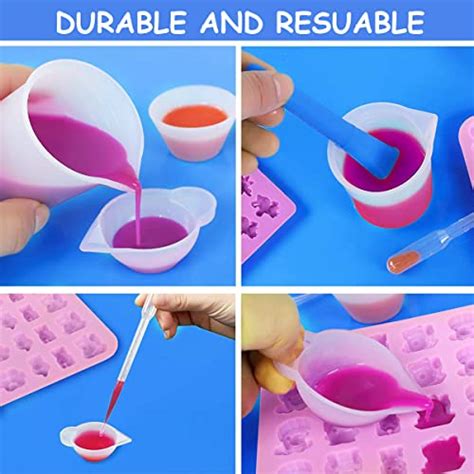 HASTHIP® Silicone Resin Measuring Cups Kit with Mixing Bowl Stir Stick ...