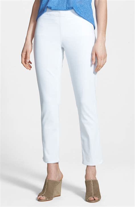 NYDJ 'Millie' Pull-On Stretch Ankle Skinny Jeans (White) (Regular ...