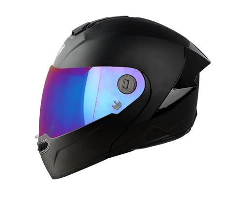 SBA-8 with ISS Glossy Black with Extra Rainbow Visor