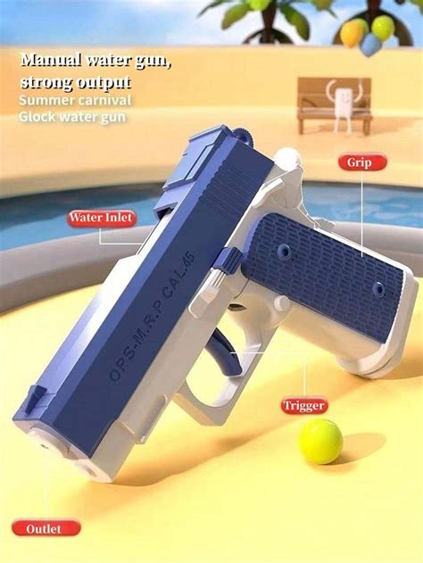 1pc Gray Outdoor Pool Beach Toy Water Gunguns Plastic,Pool,Realistic ...